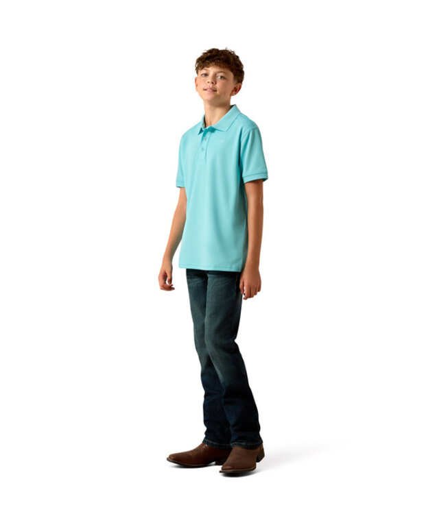 10073479 BOYS TEK SS POLO ANGL BLU
