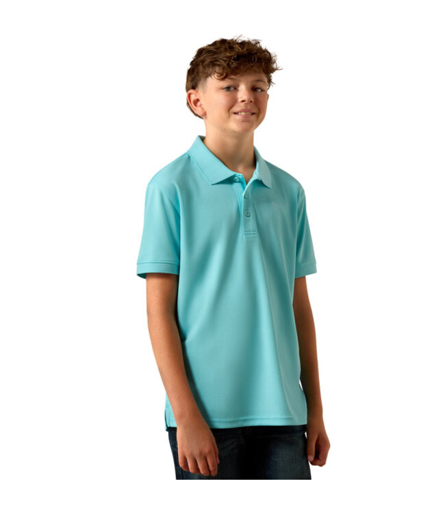 10073479 BOYS TEK SS POLO ANGL BLU