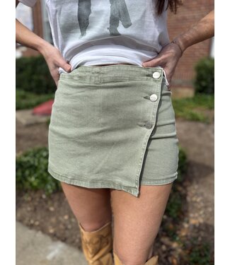 Risen The High Rise Skort Olive RDS6301