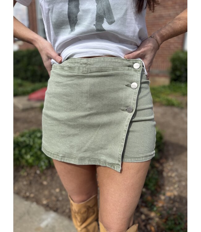 The High Rise Skort Olive RDS6301