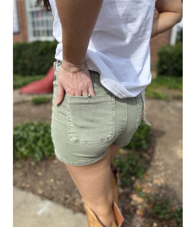 The High Rise Skort Olive RDS6301