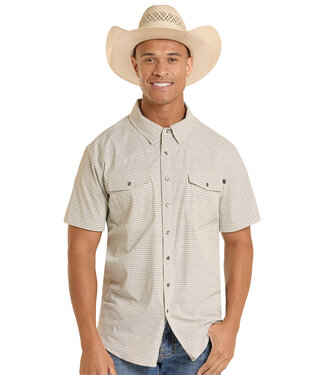 Panhandle Slim BMB3S08703 SS Check Print Dark Brown