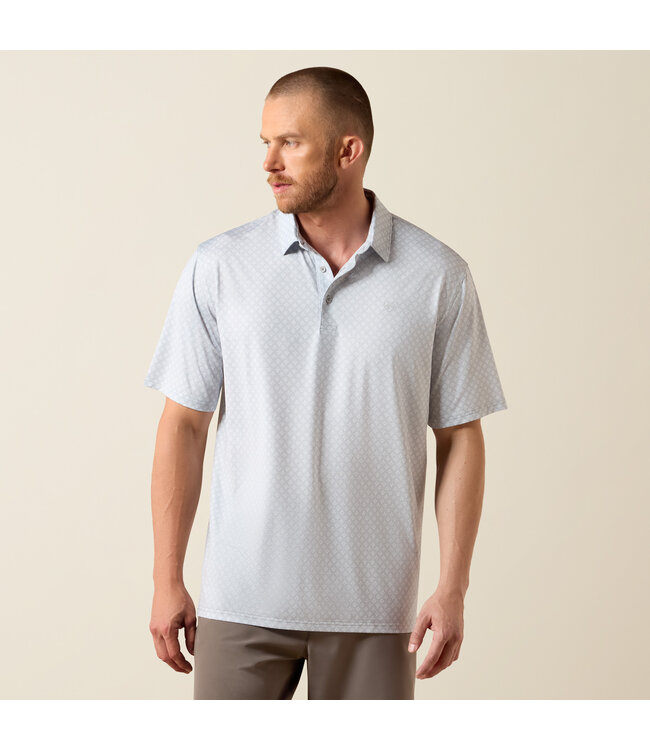 10073508 MNS PRINTED 360 AIRFLOW SS POLO EILN GRY