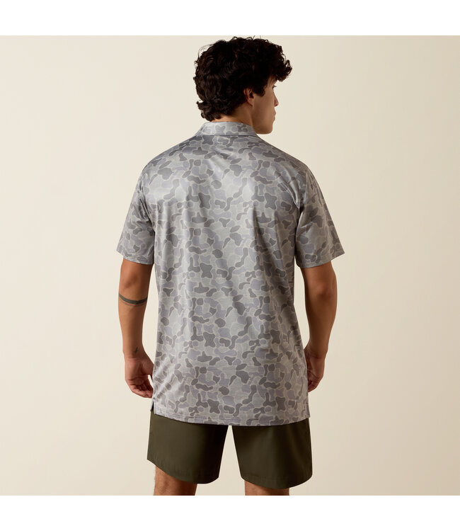 10073436 MNS ALL OVR PRNT HTHRD FTD SS POLO M AQ