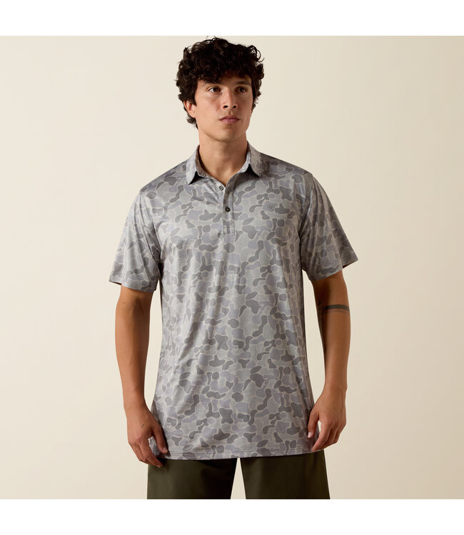 10073436 MNS ALL OVR PRNT HTHRD FTD SS POLO M AQ