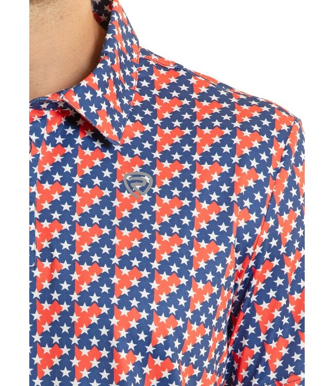 BM51T08717 Americano Printed Polo Blue