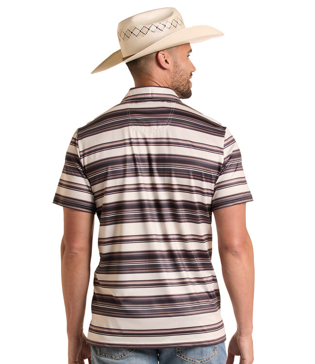 BM51T08727 Stripe Polo Natural