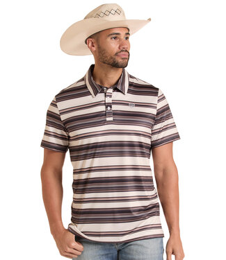Panhandle Slim BM51T08727 Stripe Polo Natural