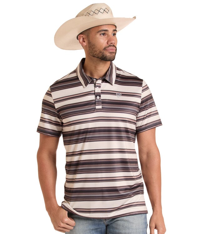 BM51T08727 Stripe Polo Natural