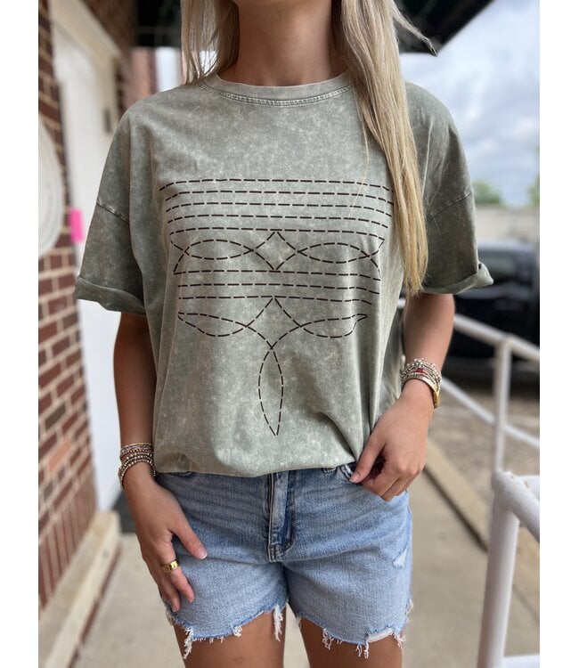 Boots Toe Stitch Graphic Tee