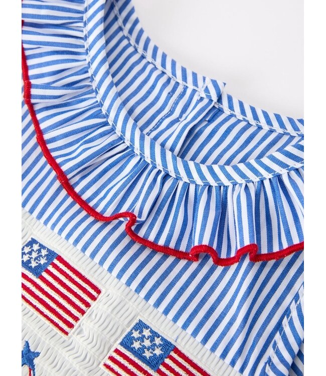 Girls Bow Smocked Dress