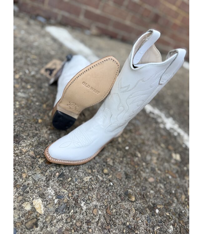 Kids Old West CF8225 White Snip Toe