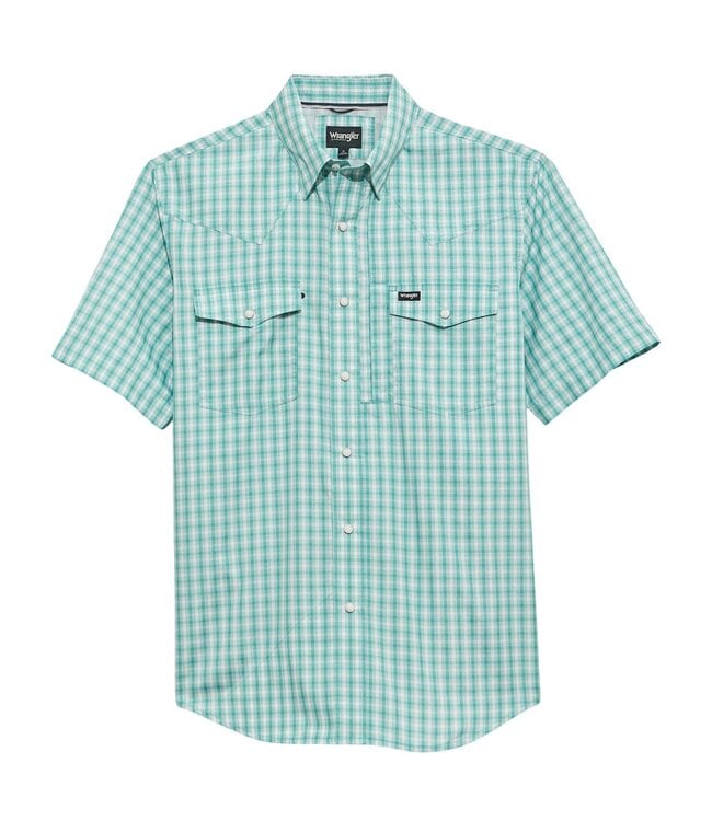 112375131 SS Performance Snap Turquoise