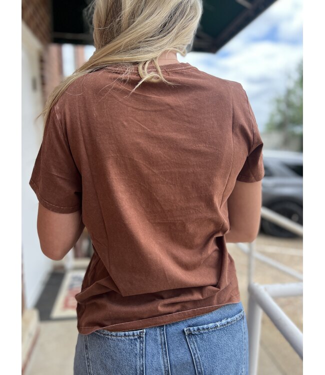 BW21T08797 Mahogany Boot Stitch Tee