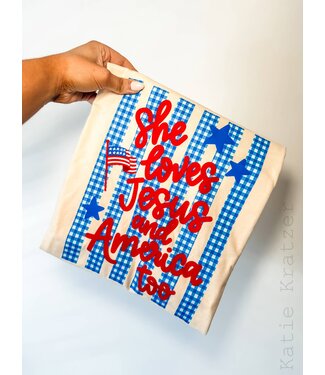 Haute Threads Loves Jesus and America Tee
