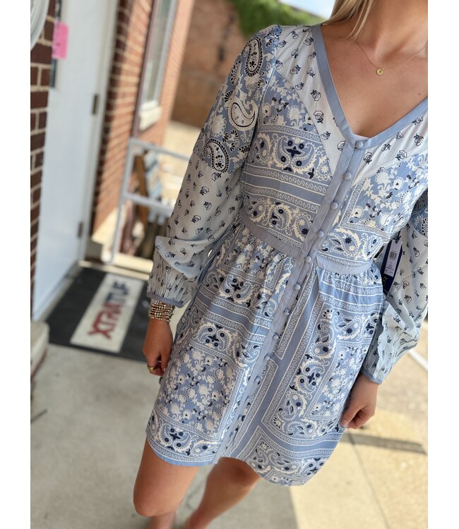 LWD2R08838 Patch Bandana Print Dress