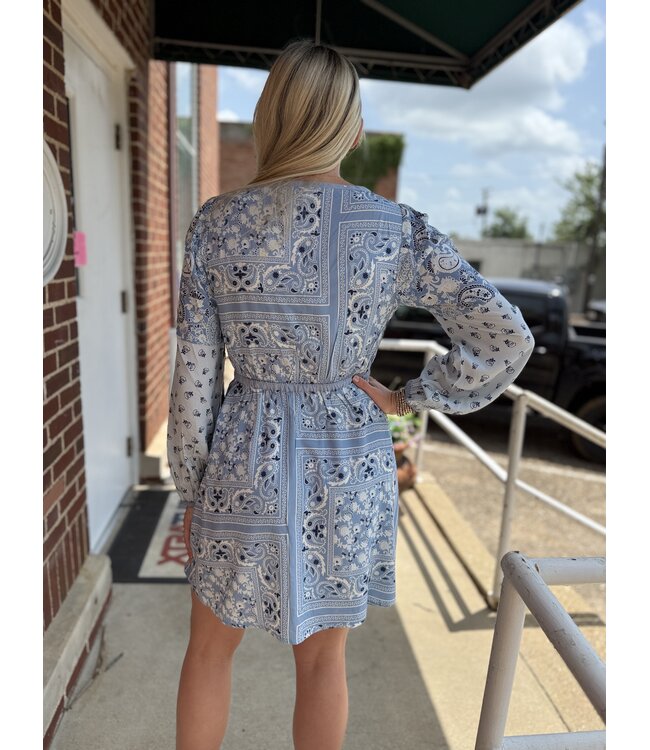 LWD2R08838 Patch Bandana Print Dress