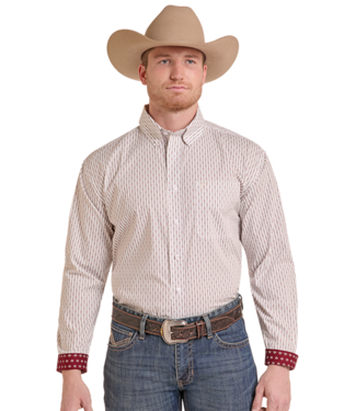 Panhandle Slim RMB2S09537 Mens LS 1Pkt Button Beige