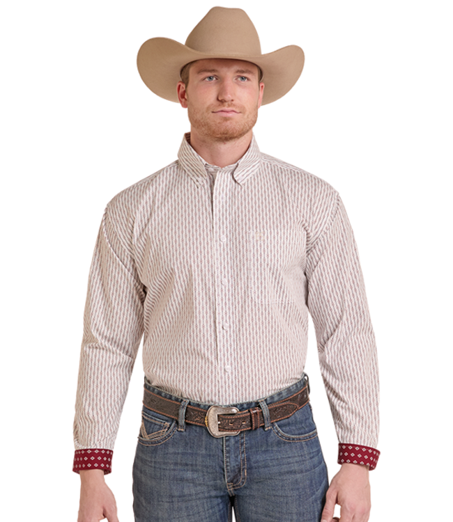 RMB2S09537 Mens LS 1Pkt Button Beige