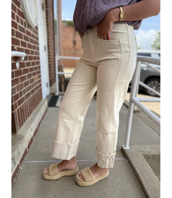 Radiant Symphony High Rise Cuffed Wide T6946