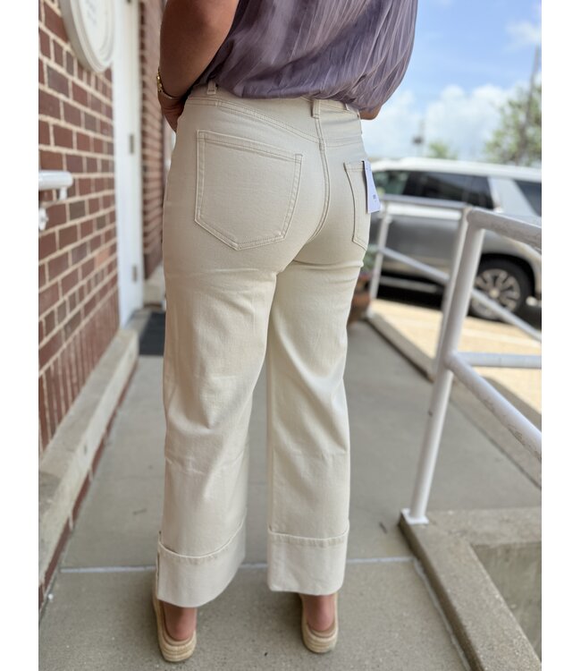 Radiant Symphony High Rise Cuffed Wide T6946