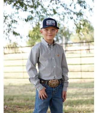cinch MTW7060423 L/S Boys Plain Weave White