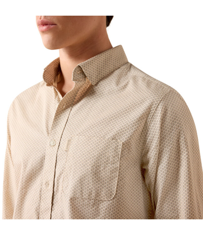 10079426 MILAN MODERN SLM LS SHRT WHT GEO