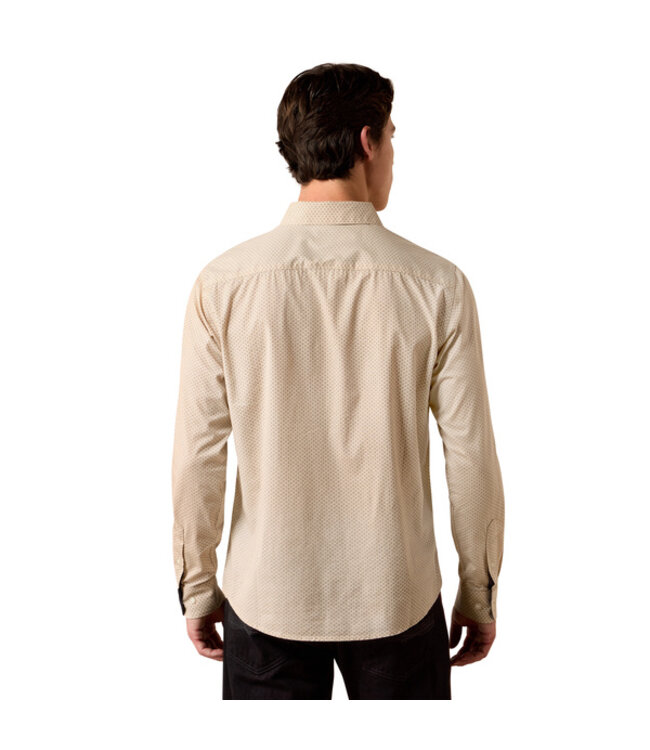 10079426 MILAN MODERN SLM LS SHRT WHT GEO