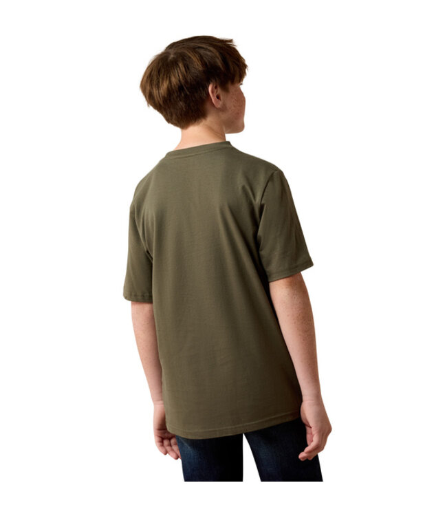 10079540 BOYS WILD CREEK CAMO SS TSHRT ARMY GRN