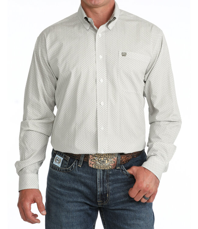 MTW1106128 LS PLAIN WEAVE PRINT OLIVE