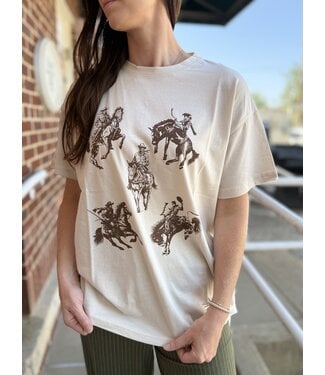 tres bien Five Cowboys Oversized Tee T41938