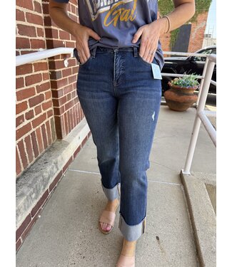 Risen Tummy Control Mid Rise Cuffed Straight PSC21653