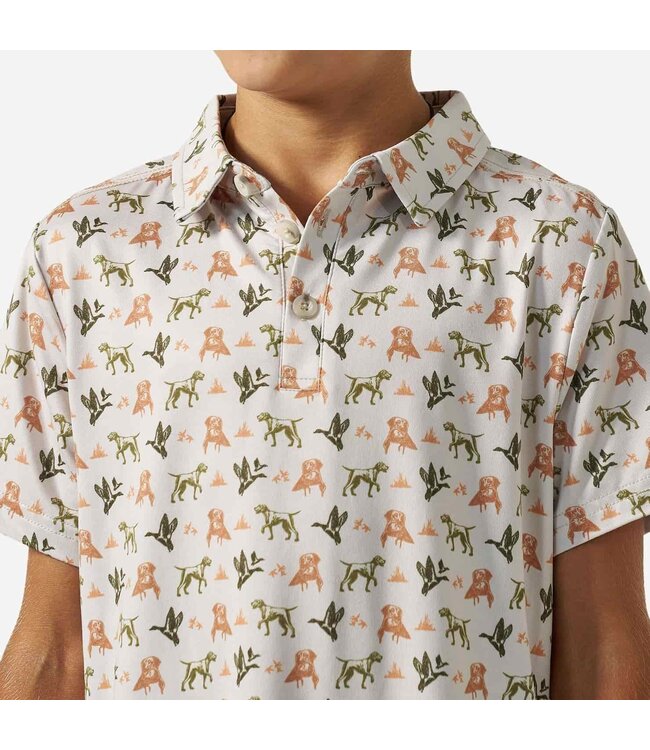Youth Performance Polo Mallard Duck Dog