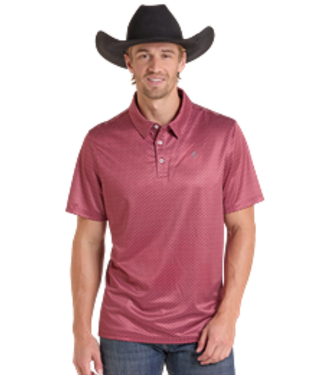 Panhandle Slim TM51T09521 Mens SS Polo Button Wine