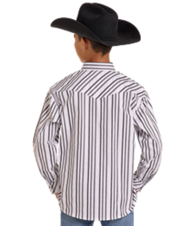 BBN2S09423 RR STRIPE PRINTED LS SNAP