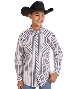 Panhandle Slim BBN2S09423 RR STRIPE PRINTED LS SNAP