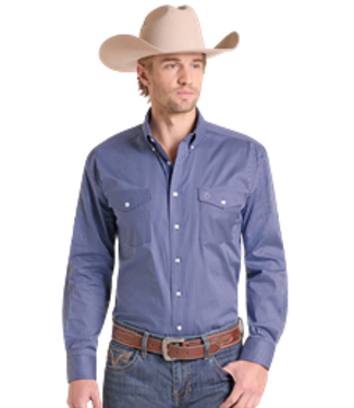 Panhandle Slim SMB4S09558 Mens LS 2Pkt Button Navy