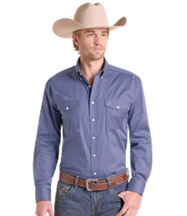SMB4S09558 Mens LS 2Pkt Button Navy