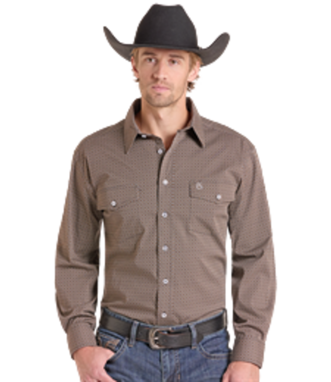 SMB4S09564 Mens LS 2Pkt Button Camel