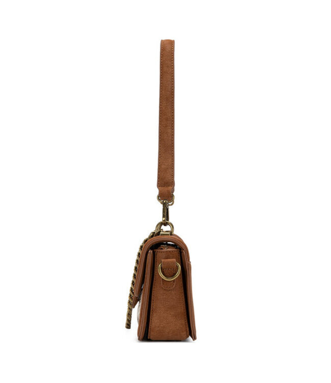 TR205-888BR Trinity Ranch Cowhide Floral Cutout Crossbody Bag - Brown