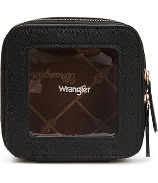 montana west WG371-8000BK Wrangler Clear Cosmetic Bag Black