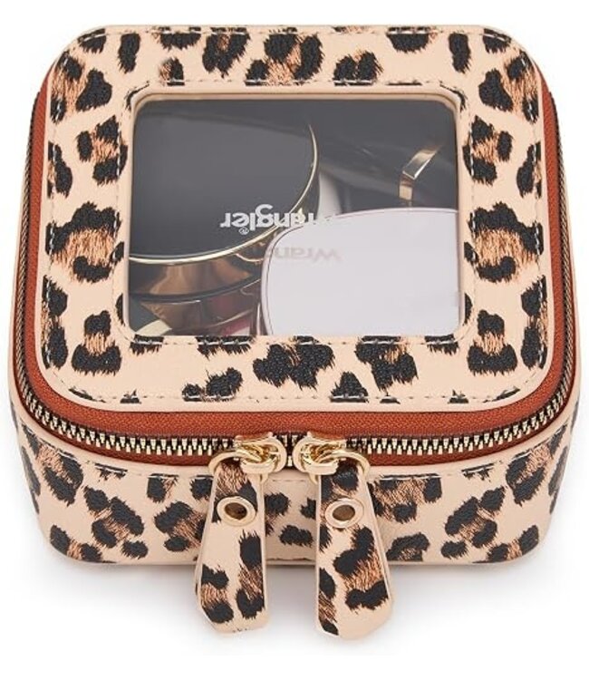WG371-8000LP Wrangler Clear Cosmetic Bag Leopard Tan