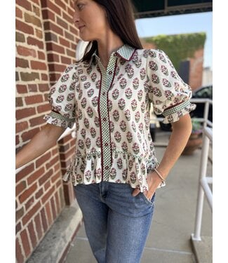 Entro Inc The Calico Top T31845