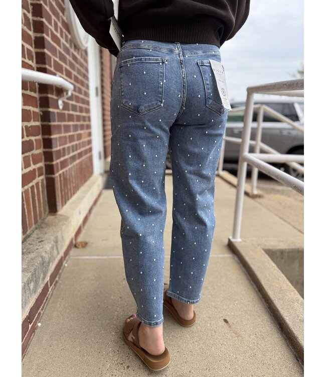 Risen Polka Dot Barrel Jean PGC21955