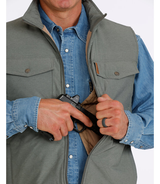 MWV1944001 CC QUILTED VEST GRN