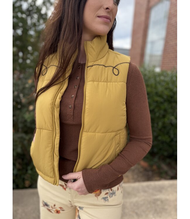 CWV7457001 PUFFER VEST GLD