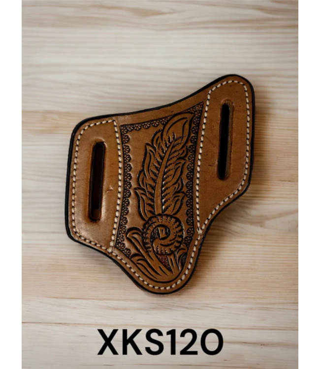 XKS-120 Pancake Feather Floral Knife Sheath