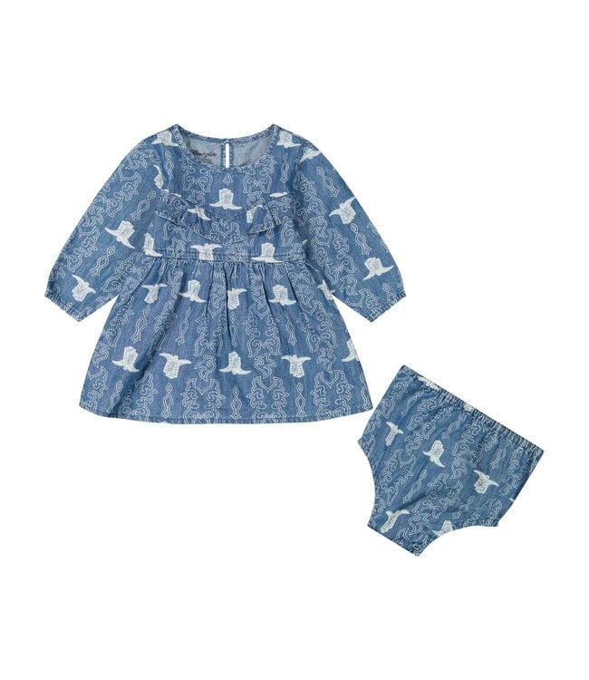 112385756 Baby Girl LS Denim Dress