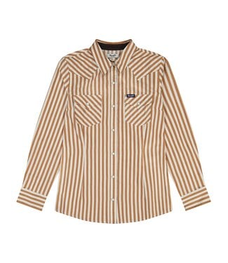 Wrangler 112385311 Ladies LS Snap Brown