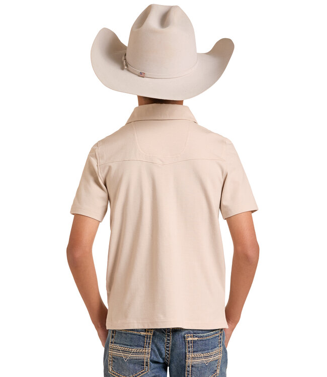 BB51T09589 SOLID MELANGE POLO